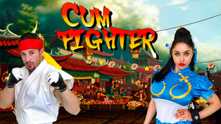 Marta LaCroft haciendo de Chun Li en una parodia X de Street Fighter