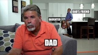 Hija cachonda echando pasión con un señor mayor amigo de papá