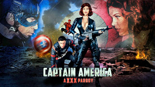 Parodia porno del Capitán América. El vengador se echa un palenque con la Viuda Negra