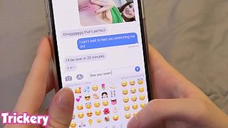 Truco del móvil prestado para echarse un palomazo con la hermanastra cochina. Maya Kendrick