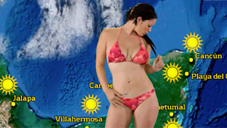 La chava del clima Jessica pronosticaba un calor infernal en toda la República