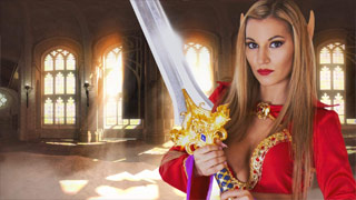 Hermosa Elfa de Sangre te agradece su liberación cogiendo divino. Moka Mora