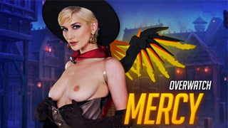 OVERWATCH: MERCY - Parodia XXX. Angela Ziegler se traga una verga con sus labios